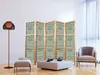 Japonský květinový paraván 225x172 cm 5dílný šedý Náhled obrázku produktu 5