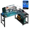 GTPLAYER Eckschreibtisch Schreibtisch Gaming Tisch, 100cm Produktbild-Vorschau 1