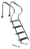 Stainless steel ladder COMFORT 4-steps - for pool over Produktbild-Vorschau 1