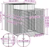 vidaXL Domček pre psa s výbehom Svetlo šedá 165x251x181 cm Náhľad obrázku produktu 5