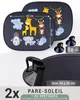 2x HECKBO Pare-soleil voiture enfant motif bébés animaux et Voir les images du produit 2