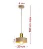 FKL DESIGN Hanglamp voor interieur, model Ecru-Goud, 1 Productafbeelding-voorbeeld 2