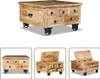 The Living Store Couchtisch Raues Mangoholz 70x70x40 cm Produktbild-Vorschau 10
