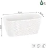 A white planter box with dimensions indicated. Anteprima dell’immagine prodotto