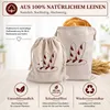 Brotbeutel Leinen 4er Set mit Kordelzug wiederverwendbare Produktbild-Vorschau 3