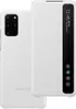 A white Samsung Galaxy S20 Plus phone with a flip case is shown from the front and back. Podgląd zdjęcia produktu