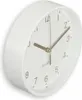 A white analog clock with a white frame and a white face, showing the time. Podgląd zdjęcia produktu