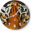 Wanduhr - Rund - Glasuhr - Tiger Tiere Natur Safari - Produktbild-Vorschau 1