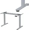 A white background displays a disassembled electric standing desk frame and its base. Náhľad obrázku produktu