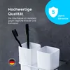 Zahnputzbecher doppel mit Halterung Zahnbürstenhalter Produktbild-Vorschau 3