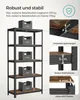 A SONGMICS stand shelf with product details and measurements highlighted. Produktbild-Vorschau