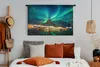 MuchoWow® Wandteppich Wandbehang Nordlicht - Lichter - Berg Produktbild-Vorschau 5