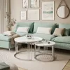 Runder Couchtisch 2in1 LORI silberner Chrom Hochglanz Produktbild-Vorschau 1