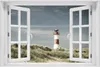 Wallario Wandbild mit Fenster-Illusion: Leuchtturm auf der Produktbild-Vorschau 1