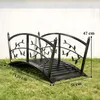 Outsunny Gartenbrücke aus Metall 120 cm Teichbrücke mit Produktbild-Vorschau 3