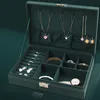 Coffret à bijoux, boîte à bijoux en velours avec 2 niveaux, Voir les images du produit 5