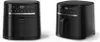 Two black air fryers are shown side-by-side against a white background. Produktbild-Vorschau