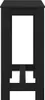 A front view of a black bar table. Produktbild-Vorschau