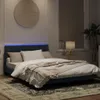 Design Bettgestell mit LED-Leuchten Dunkelgrau 140x200 cm Produktbild-Vorschau 5