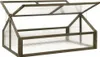 A wooden greenhouse with clear plastic panels and an open lid. Náhled obrázku produktu