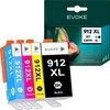 4x cartucce d'inchiostro per HP 912 XL | set nero + colore Anteprima dell’immagine prodotto 1