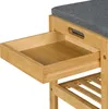 Relaxdays Schuhbank, Polsterbank mit Schuhablage, 2 Ebenen, Produktbild-Vorschau 8