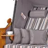 Strandkorb - bene living - Ostsee Dreisitzer - oliv/grau - Produktbild-Vorschau 6