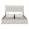 INONEFT Polsterbett 140 x 200 cm, Doppelbett mit LED und Produktbild-Vorschau 10