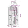 vidaXL Woliera szara 60x58,5x160 cm lite drewno sosnowe Podgląd zdjęcia produktu 8