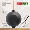 Padella wok Ø26 cm 2,8 L in ghisa con manico in legno Anteprima dell’immagine prodotto 4
