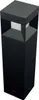 A black LED bollard light with a modern, geometric design. Anteprima dell’immagine prodotto