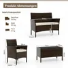 Zestaw mebli ogrodowych COSTWAY z polyratanu, meble Podgląd zdjęcia produktu 3