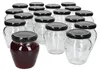 20er Set Marmeladengläser 212ml Deckel Schwarz Twist-Off TO Produktbild-Vorschau 1