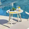 Runder gartenbeistelltisch "saona" lehm 50 x 45cm aus stahl Produktbild-Vorschau 3