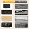 Ilot de cuisine avec roulettes & portes vitrées, plan de Voir les images du produit 11