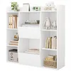 A white bookshelf filled with books and decorative items. Náhľad obrázku produktu
