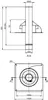 Technical drawing with dimensions of a pipe fitting. Anteprima dell’immagine prodotto