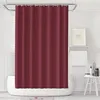 Duschvorhang 180x180 cm Dunkel Rot Wasserdicht Produktbild-Vorschau 1