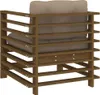 Gartenstühle mit Kissen 2 Stk. Honigbraun Massivholz Kiefer Produktbild-Vorschau 6