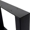 A close-up view of a black metal table leg with pre-drilled holes for mounting. Podgląd zdjęcia produktu