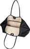 An open black tote bag with its interior lining visible. Produktbild-Vorschau