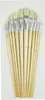 12er Set Flachpinsel – Borstenpinsel für Künstler – ideal Produktbild-Vorschau 3