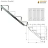 1x schodišťové zábradlí 4 stupně výška 72 cm pozinkované Náhled obrázku produktu 3