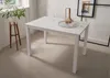 Woodroom Tisch Kota Hevea massiv weiß lackiert 110x75x70 cm Produktbild-Vorschau 2