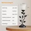 COSTWAY Blume Tischlampe Vintage, Nachttischlampe mit Produktbild-Vorschau 3