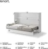 Schrankbett 120 x 200 Horizontal BC-05 Weiß Matt LENART BED Produktbild-Vorschau 3