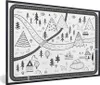 MuchoWow® Gerahmtes Poster Zeichnung - Berge - Kinder - Produktbild-Vorschau 1