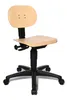 A wooden office chair with a black base and wheels. Anteprima dell’immagine prodotto