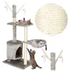 Springos® Kratzbaum Aussichtsplattform Spielmäuschen Produktbild-Vorschau 3