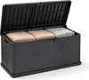 XL Auflagenbox Sitzbank 2 Personen Kunststoff  Anthrazit 340L Produktbild-Vorschau